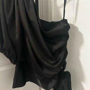 White House Black Market satin one shoulder top. New with tag.